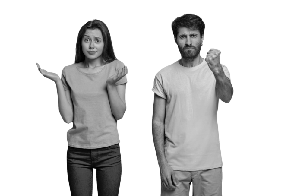 Hombre y mujer acudiendo a terapia de pareja